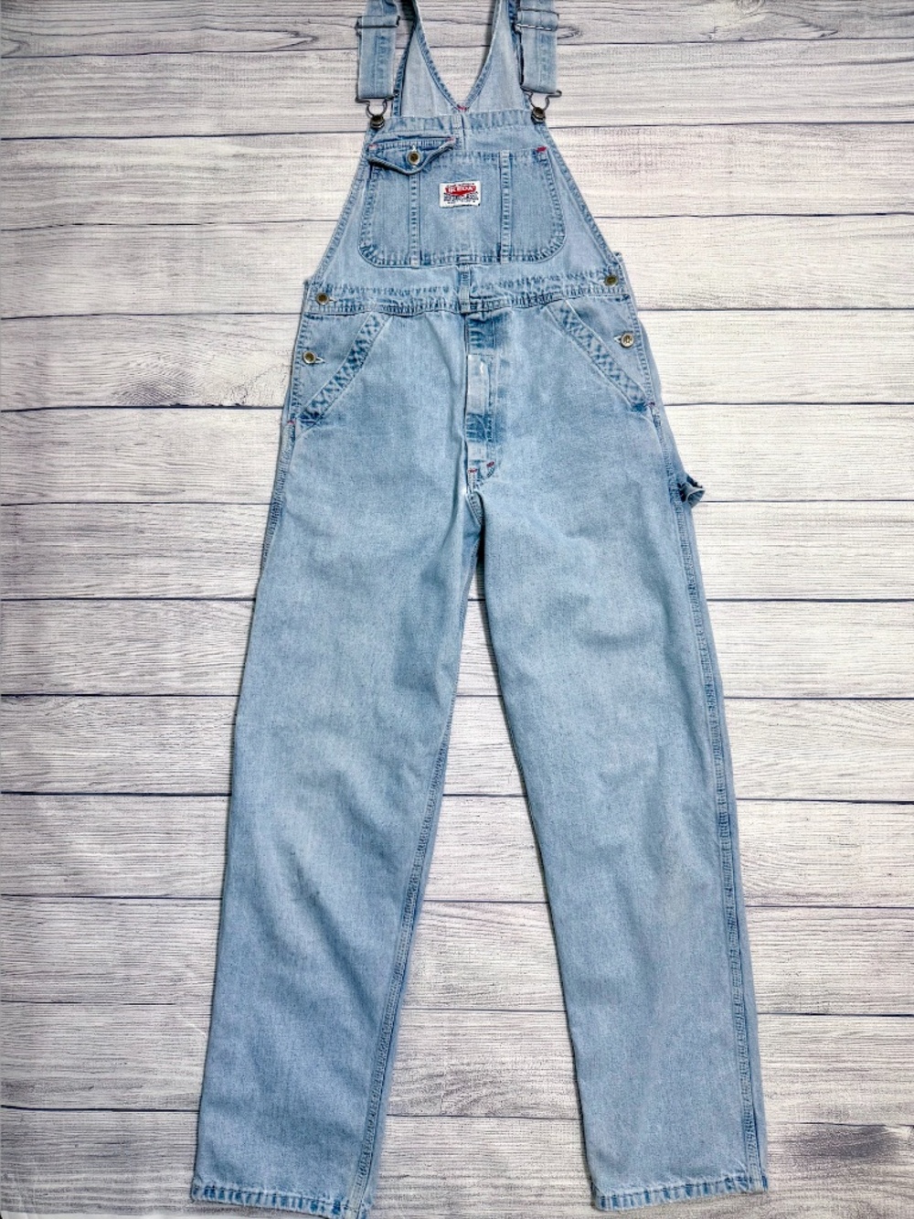 Vintage Late 80s IKEDA Denim Overalls Made in Canada Carpenter Workwear Small